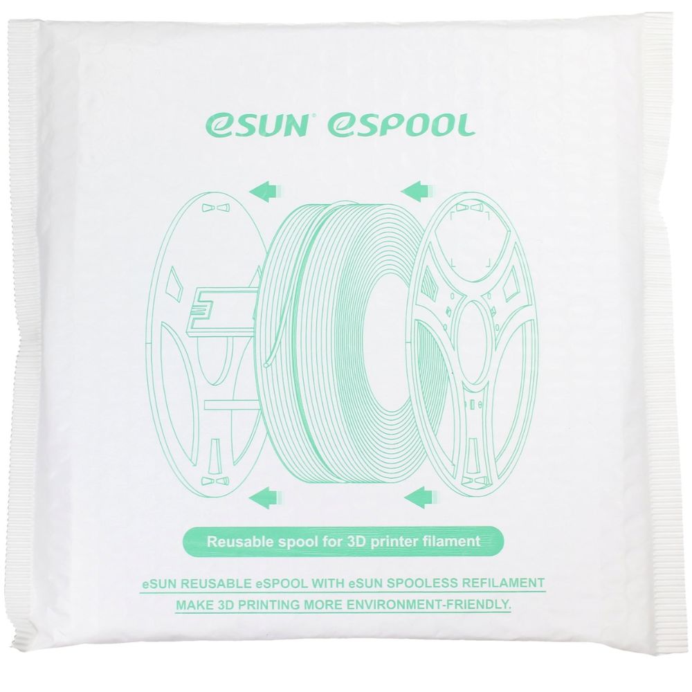 emballage eSpool eSun bobine sans filament transparent