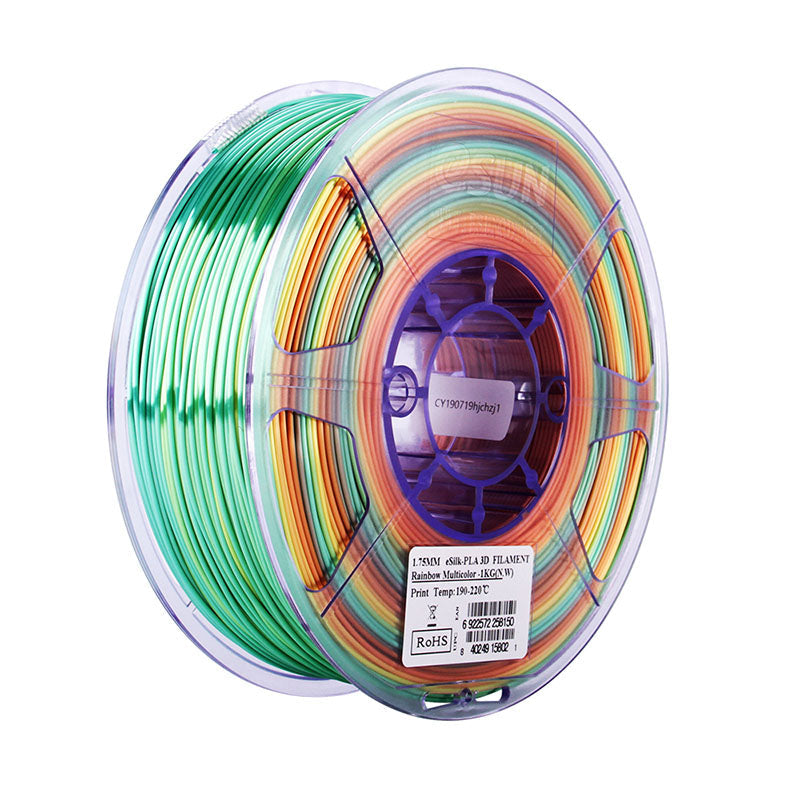 Filament PLA eSUN eSilk PLA Rainbow Multicolor 1.75 mm 1 kg