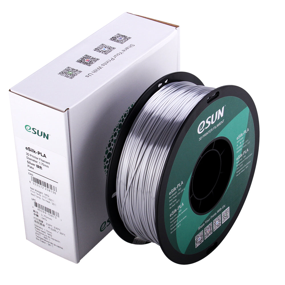 eSUN eSilk PLA Argent (Silver) 1.75 mm 1 kg