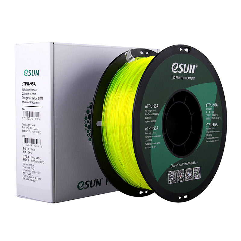 eSUN eTPU-95A Jaune Transparent (Transp. Yellow) 1.75 mm 1 kg
