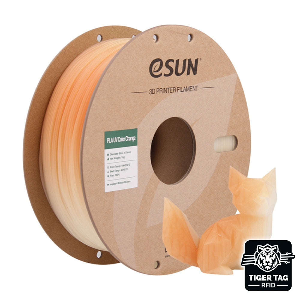 eSun - PLA-UV Color Change - Orange (Orange) - 1,75mm - 1 kg avec RFID TigerTag