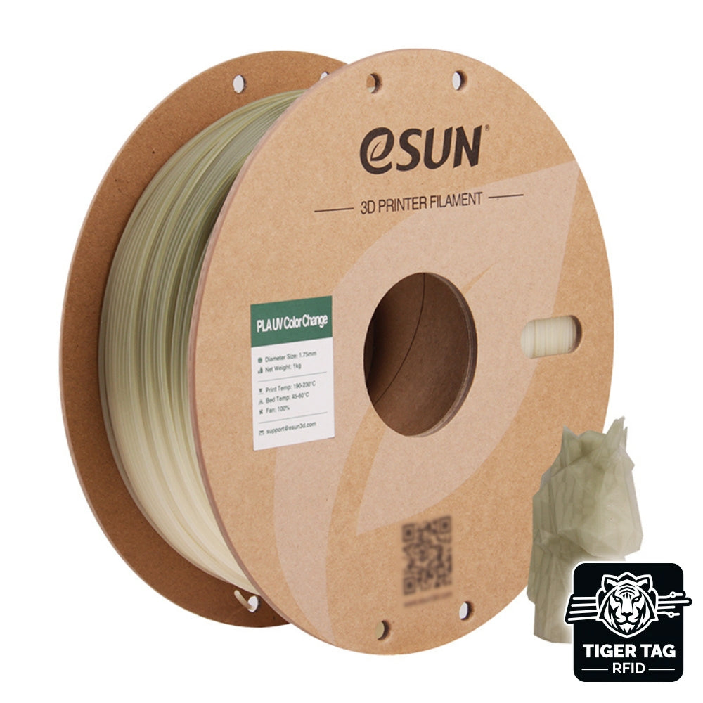 eSun - PLA-UV Color Change - Vert (Green) - 1,75mm - 1 kg avec RFID TigerTag