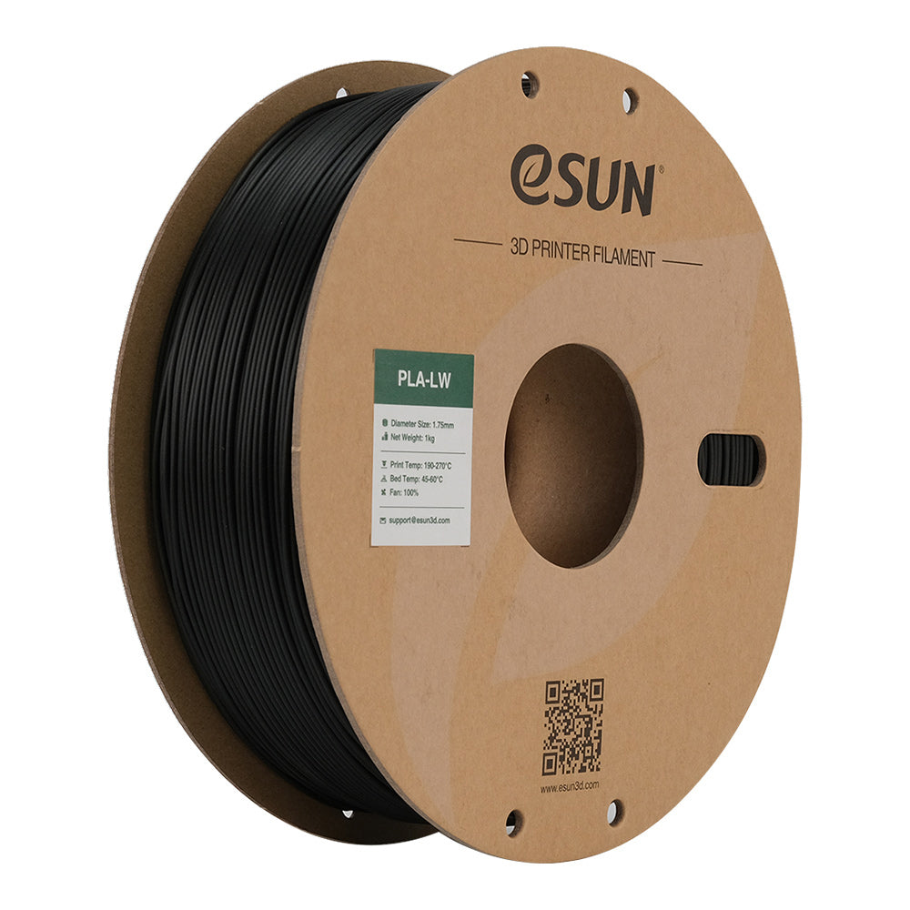 eSun - PLA LW (LightWeight) - Noir (Black) - 1,75 mm - 1 kg
