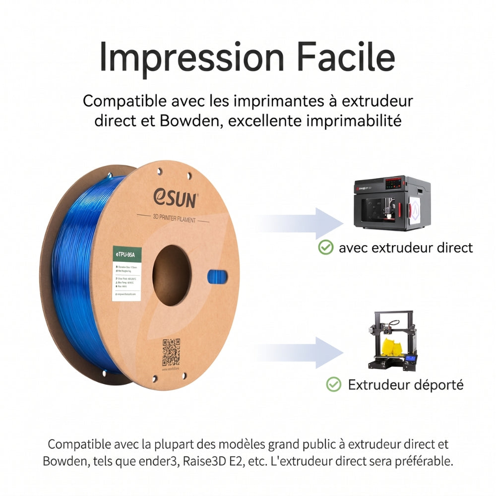 eSun - TPU-95A - Bleu (Blue) - 1,75 mm - 1 kg avec RFID TigerTag