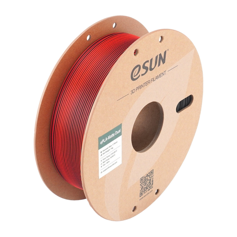 eSun - ePLA Matte - Dual colors - Rouge Noir (Red Black) - 1,75 mm - 1 kg
