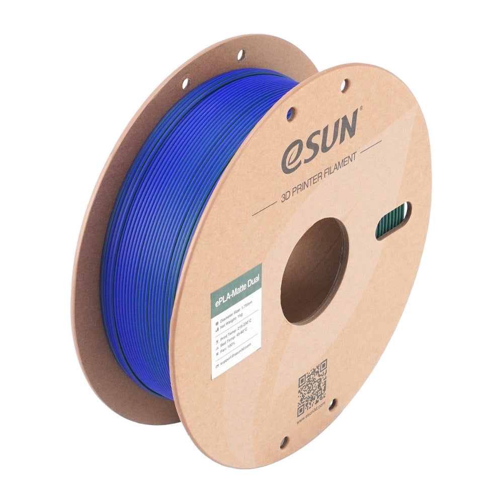 eSun - ePLA Matte - Dual colors - Vert Bleu (Green Blue) - 1,75 mm - 1 kg