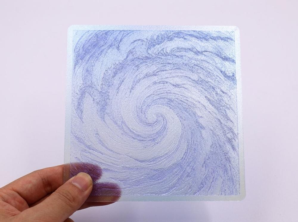 eSun - PLA-Clear Rainbow - Bleu-Blanc (Translucent Blue White) - 1,75 mm - 1 kg avec RFID TigerTag