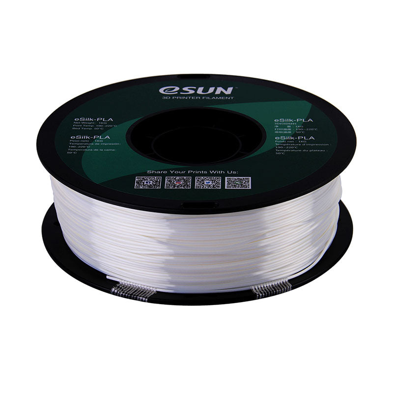 Filament PLA eSilk Blanc (White) 1.75 mm 1 kg