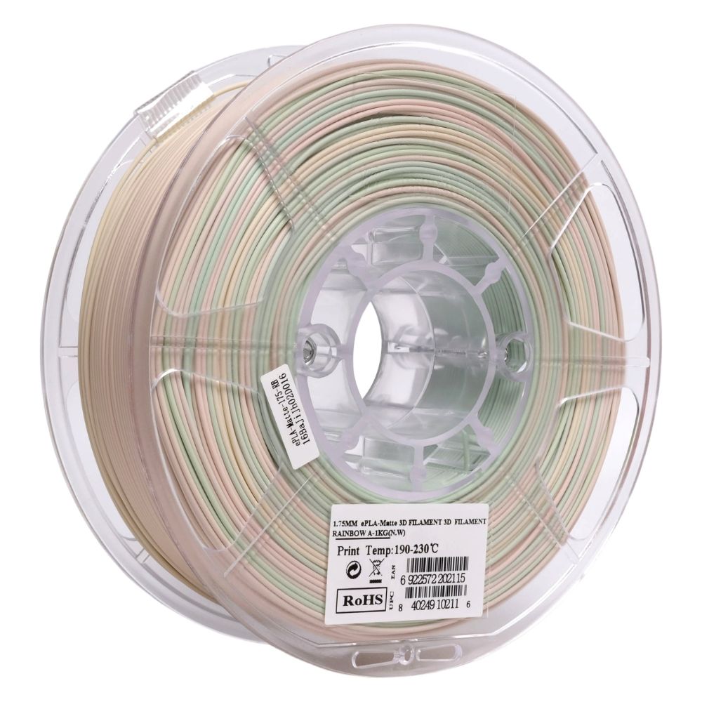 eSun - ePLA Matte - Arc-en-ciel (Rainbow) - 1,75 mm - 1 kg